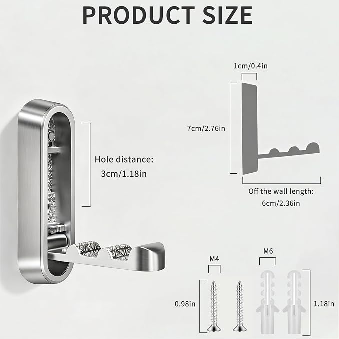 4PCS Foldable Wall Hooks, Flip Down Design - Image 8
