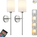 Battery Operated Wall Sconce Set of Two, Wireless Rechargeable Wall Light by KARTOOSH