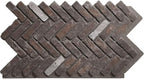 EverStone Herringbone Faux Brick Panel, 46 1/2"W x 25 1/4"H x 1"D, French by EkenaMillwork