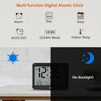 WallarGe Atomic Digital Wall Clock Battery Operated, Self-Setting, Large Display - Image 3