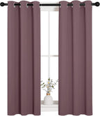 NICETOWN Bedroom Curtain Panels Blackout Draperies, 1 Pair, 29 by 45 inches - Image 2