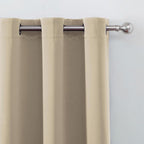 LEMOMO Blackout Curtains 40 x 63 inch/Beige Curtains Set of 2 Panels/Thermal - Image 7