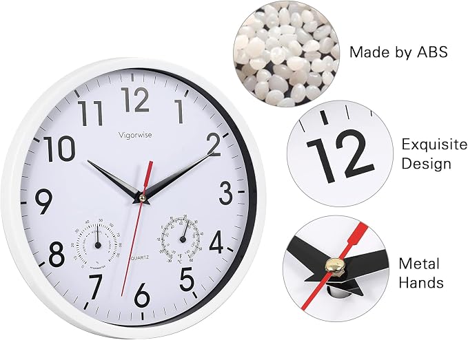 Wall Clock, Sweep Silent Movement Accurate Clocks - Image 4