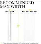 NICETOWN White Window Curtain Panels 50 inch Length, 50% Light Blocking Curtains - Image 7