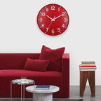 HZDHCLH Red Wall Clocks Battery Operated, 12 inch Silent Non Ticking Modern - Image 6