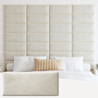 IFNOW Wall Mounted Upholstered Headboard Queen, 3D Peel and Stick Soundproof by IFNOW