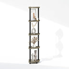 Furinno Turn-N-Tube Storage Shelves, 5-Tier Book Shelf, Corner Shelf, Toolless - Image 7