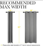 NICETOWN Silver Grey Thermal Insulated Grommet Blackout Curtains, Kids Window - Image 6