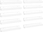 upsimples 10 Pack Clear Acrylic Shelves, 1.7" x12" Clear Wall Shelves by upsimples