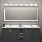 Ralbay 46" LED Chrome Vanity Lights 7 Lights Acrylic Stainless Steel LED Modern - Image 4