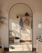 69"x28" Full Length Mirror, Arched Full Body Mirror, Standing Hanging or - Image 2