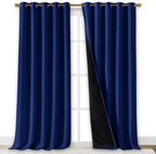 NICETOWN 100% Blackout Blinds, 70 inches x 108 inches, Royal Blue, Laundry Room - Image 2