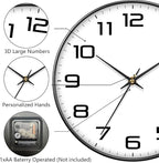 8 Inch Modern Wall Clocks Battery Operated - Image 6