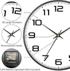 Silent Wall Clock with Extra Large Numbers - Image 6