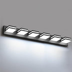 IZORRO LED Modern Bathroom Lights Fixtures, Matte Black Acrylic Wall Lighting by IZORRO