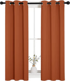 NICETOWN Burnt Orange Window Curtains Blackout Drapes, 1 Pair, 29 by 40 inches - Image 2