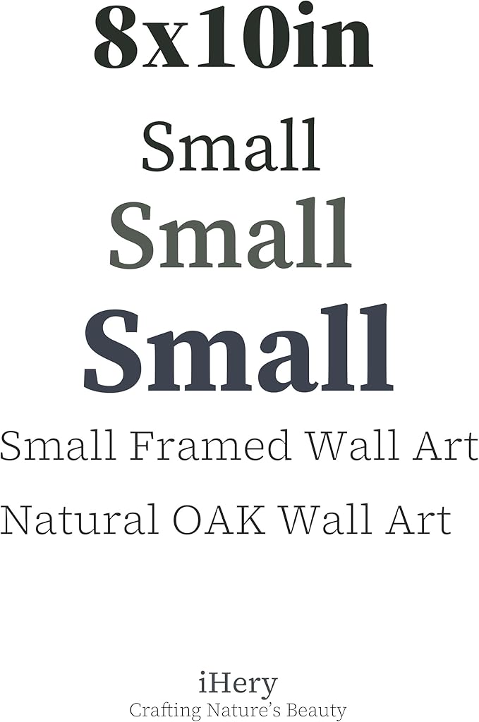 iHery Premium Small Natural Black OAK Wood 8x10in Trendy Framed Wall Art - Image 2
