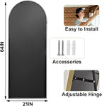 HARRITPURE 64"x21" Arched Full Length Mirror Free Standing Floor Mirrors - Image 6