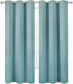 LEMOMO Stone Blue Thermal Blackout Curtains/38 x 84 Inch/Set of 2 Panels Room - Image 2