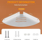 Corner Shelf Wall Mount, Floating Corner Shelves, Corner withs Wire Hole - Image 3