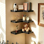 Floating Corner Shelves, Wall Shelf Set of 3, Shelves - Image 8