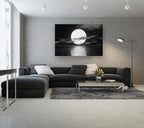 Cao Gen Decor Art S06469 Wall Art Canvas Sea White Full Moon in Night Picture - Image 6