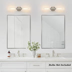 Wall Sconces Set of Two, Hardwired Brushed Nickel Bathroom Sconces Wall Lighting - Image 7