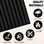 Qidejoy 33 Pcs 3D PVC Slat Wall Panels 12X12in Fluted Textured Paneling Modern - Image 4