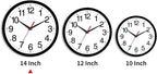 Rohioue 14 Inch Wall Clock Modern Battery Operated Silent Non Ticking Large - Image 2