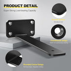 12 Pack - 12 inch Black Hidden L Shelf Bracket Iron Floating Shelf Brackets - Image 6