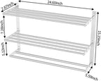 Towel Racks for Bathroom Wall 24 Inch, 3 Tier Bathroom Towel Shelf - Image 5