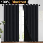 Yakamok 100% Blackout Lined Panels, Thermal Insulated Blackout Curtains - Image 2