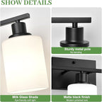 MOKATNG 3-Light Bathroom Light Fixtures, Vanity Light - Image 4