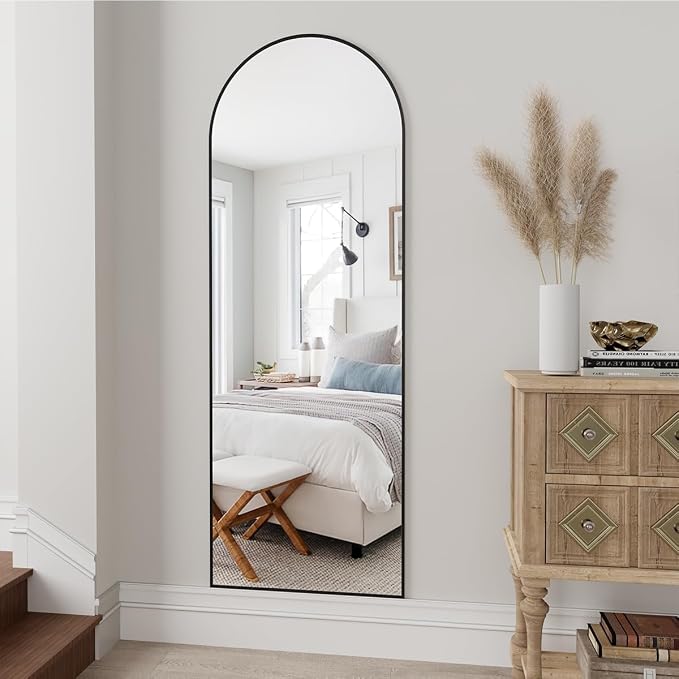 Dewfig Arched Full Length Mirror, Full Body Mirrors - Image 3