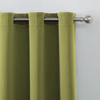 LEMOMO Blackout Curtains 66 x 72 Inch Long Olive Green Curtains Set of 2 Panels - Image 6
