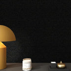 SHUFA Gold Black Cotton-Like Textured Grasscloth Wallpaper Matte Thick Real - Image 5
