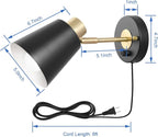 VATONI Wall Sconce Plug in, Remote Control Dimmable Wall Sconces and Adjustable - Image 7