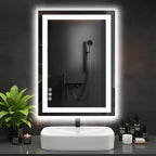 DUMOS 24.1"x32.1" LED Bathroom Mirror, Smart Anti-Fog Bathroom Vanity Mirror by DumosLifestyle