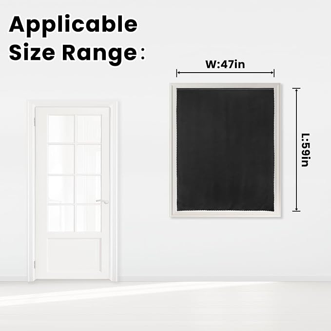 Adhesive Blackout Curtains- Self Stick Shades Window Blinds Curtains No Rod - Image 7