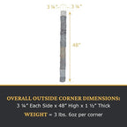 AZ Faux High-Density Polyurethane Faux Stone Flush Outside Corner - Image 3