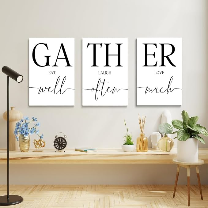GUBIYU Gather Signs for Home Decor, Wall Art for Dining Room and Kitchen - Image 4
