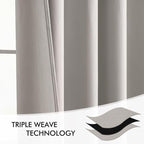 MIULEE Stone Back Tab Blackout Curtains 108 Inch Long 2 Panels Set - Image 6