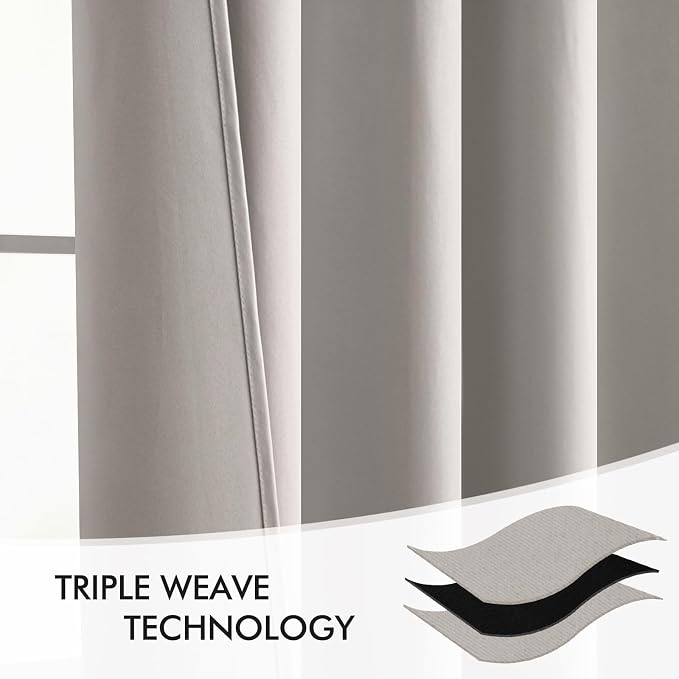 MIULEE Stone Back Tab Blackout Curtains 63 Inch Length 2 Panels Set - Image 6