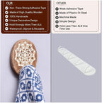 IndianShelf 6 Lb- 24 Pieces Decorative Wood Adhesive Wall Hooks–Boho Peel and - Image 4