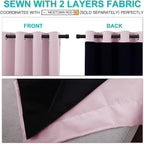 NICETOWN 100% Blackout Window Curtain Panels, Heat and Cold Blocking Drapes - Image 4