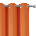 LEMOMO Blackout Curtains 52 x 120 Inch Long Orange Curtains Set of 2 Panels - Image 6