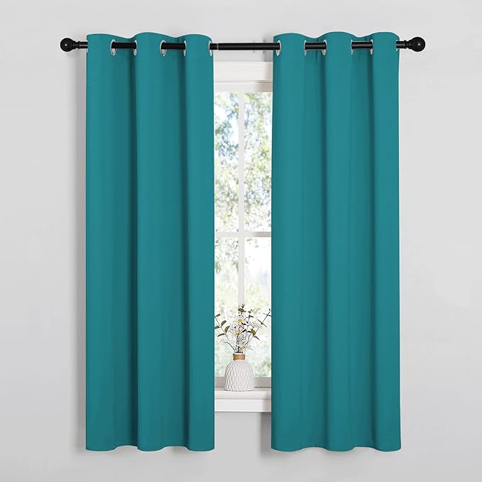 NICETOWN Room Darkening Curtains 63 inch Length 2 Panels, Thermal Insulated by NICETOWN
