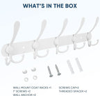 TICONN Wall Mounted Coat Rack, Five Heavy Duty Tri Hooks All Metal Construction - Image 5