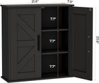 Homleke Bathroom Wall Cabinet, Over Toilet Storage Cabinet - Image 3
