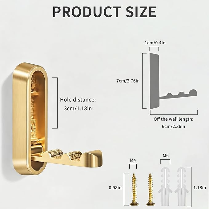 4PCS Folding Coat Hooks, Heavy Duty Wall Hooks Made of Zinc Alloy, Foldable - Image 8